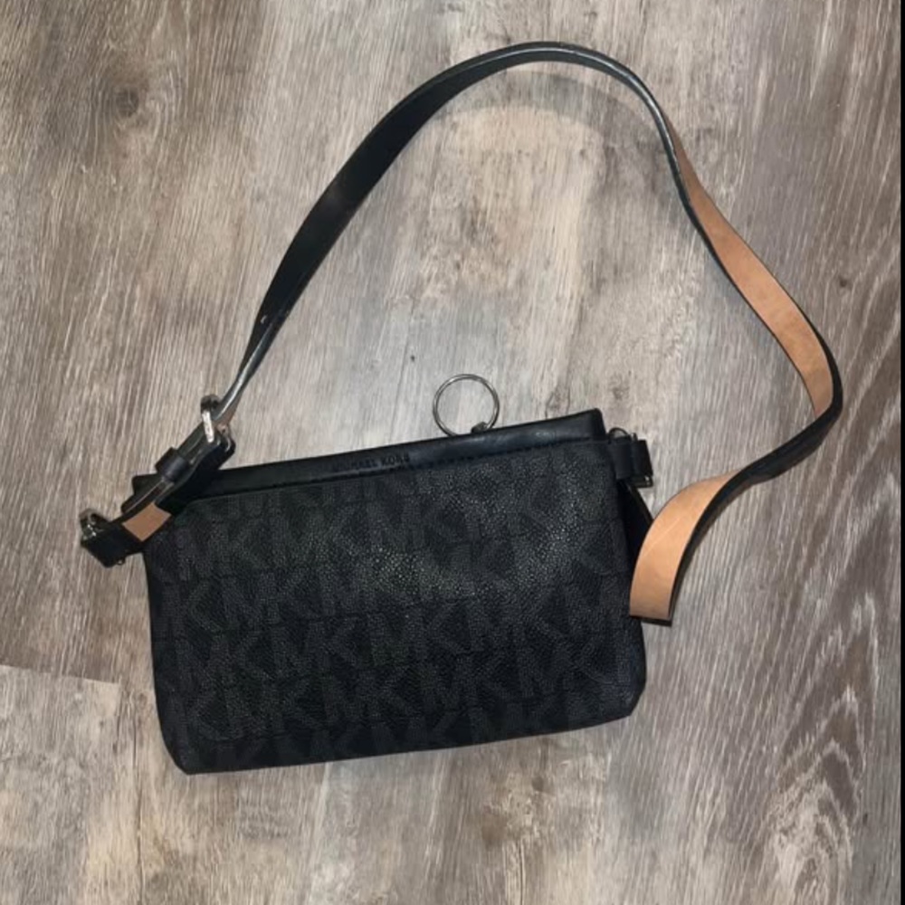 Michael Kors Black and Tan Belt bag